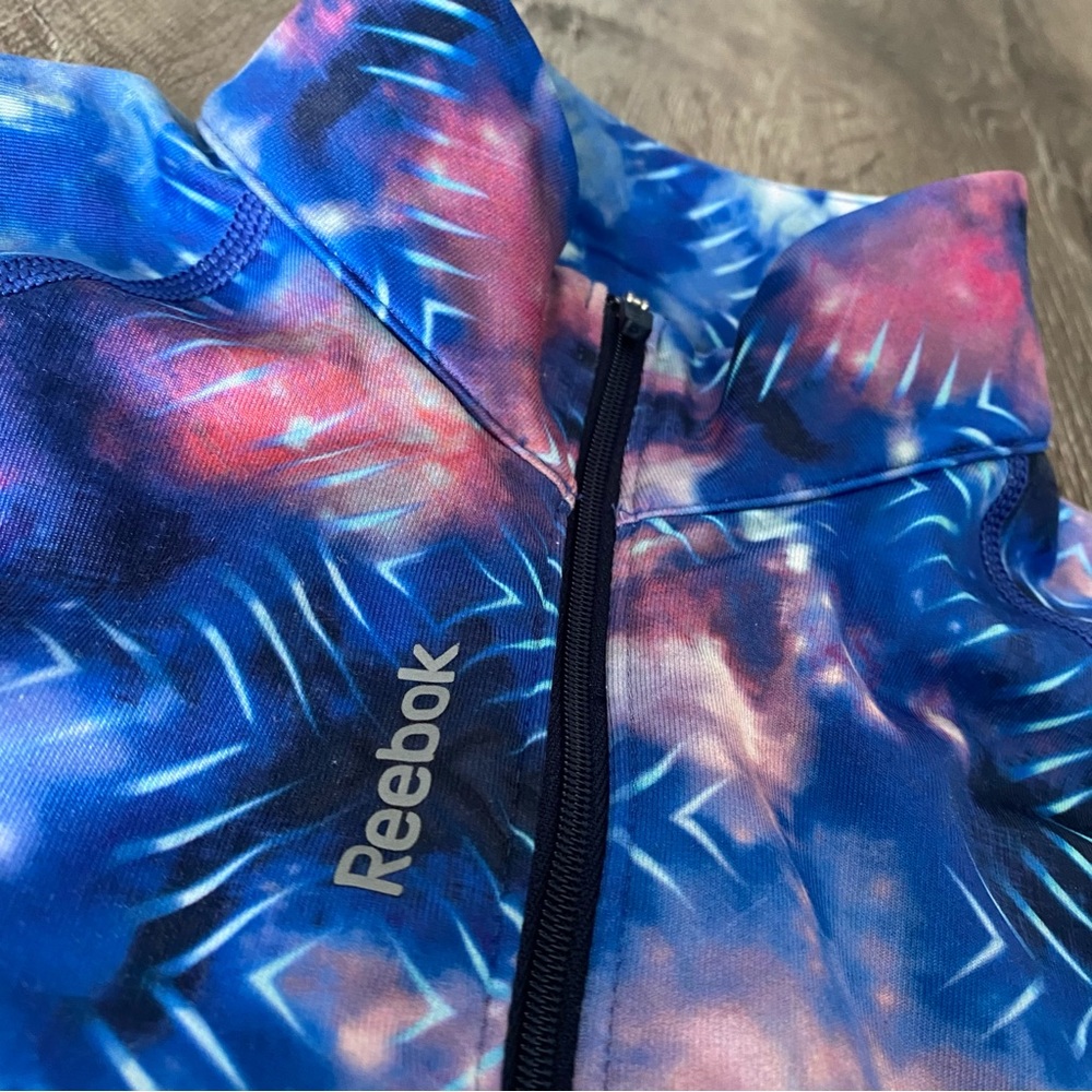 Reebok Women’s 1/4 Zip Tie Dye Athletic Top XS - Picture 3 of 13